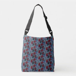Bolsa Ajustável Red Daisies Crossbody Bag