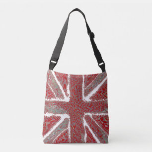 Bolsa Ajustável Red Union Jack Liquid Art, Animal Selvagem Padrão