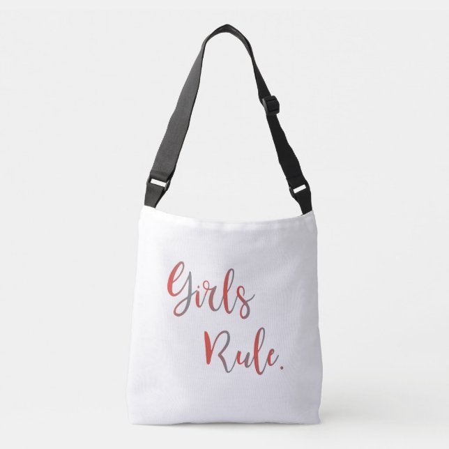 Bolsa Ajustável Regra de Menina Legal Trendy Modern Inspiracional (Frente)