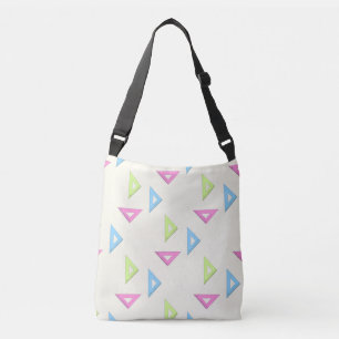 Bolsa Ajustável Régua triangular colorida em creme