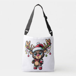 Bolsa Ajustável Reindeer Crossbody Bag de Natal