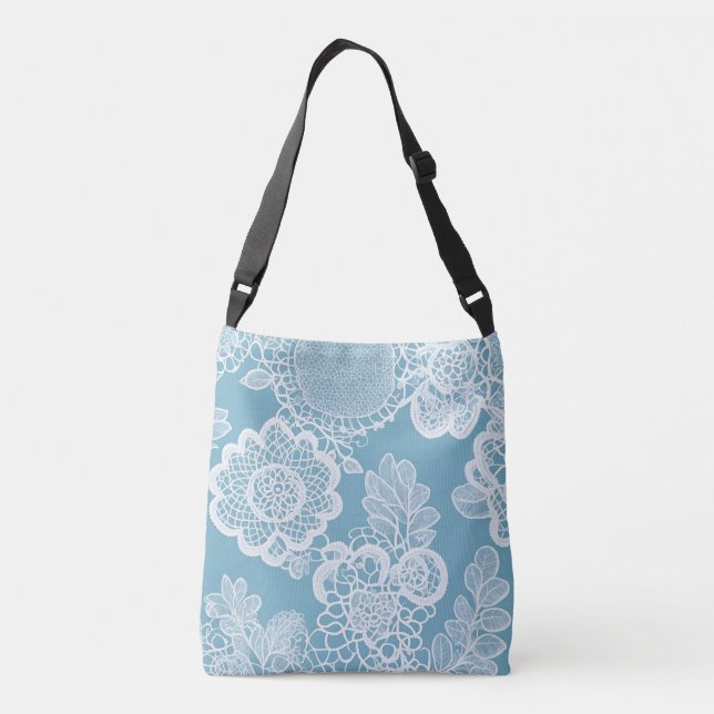 Bolsa Ajustável Renda Branqueadora em arte de IA Azul (Verso)