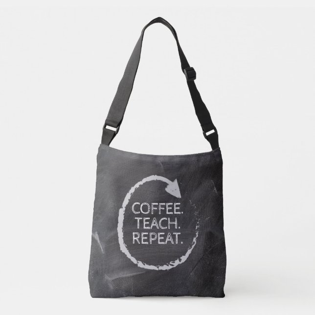 Bolsa Ajustável Repetição de Ensino Café Chalkboard (Frente)