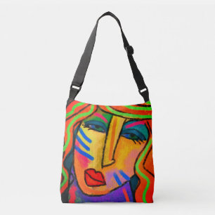 Bolsa Ajustável Retrato abstrato de uma Saco de Tota Mulher