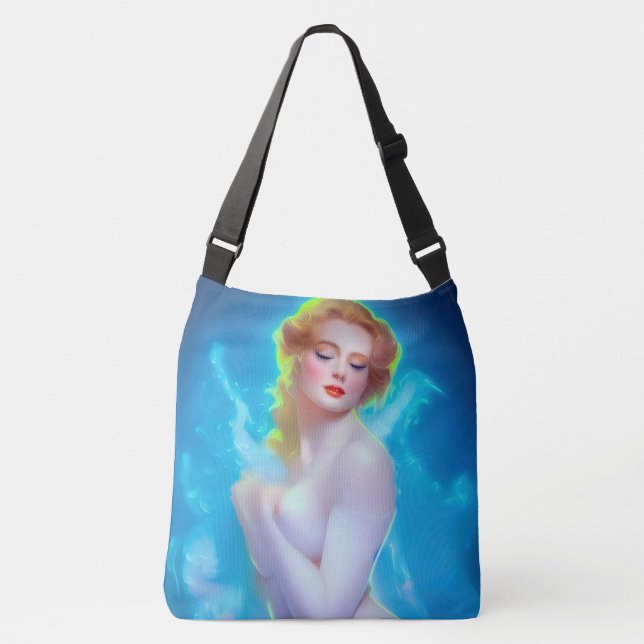Bolsa Ajustável Retrato da Deusa Eetérea - Fantasia Surreal (Frente)