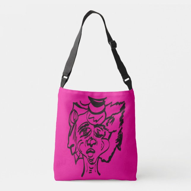 Bolsa Ajustável Retrato de Arte da Dualidade (Verso)