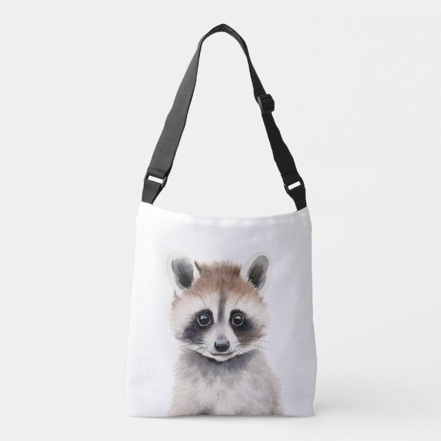 Bolsa Ajustável Retrato de Baby Raccoon (Frente)