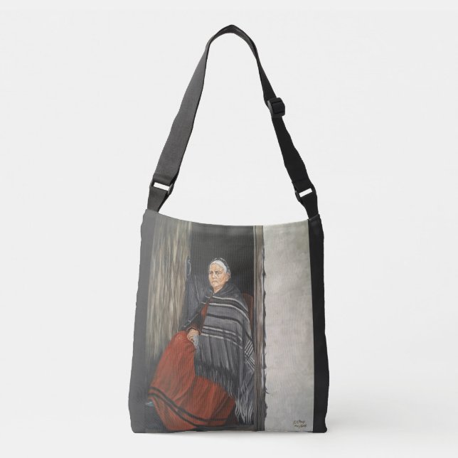 Bolsa Ajustável "Retrato de um Galês velho Woman (Frente)