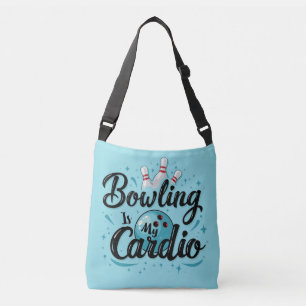 Bolsa Ajustável Retro Neon "Boliche É Meu Cárdio" Boliche Divertid