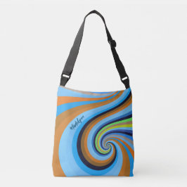 Bolsa Ajustável Retro Rainbow Swirl Personalizado