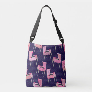 Bolsa Ajustável Retro Retro Retrópico Rosa Divertido Padrão Musica