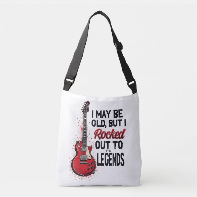 Bolsa Ajustável Retro Rock Guitar Classic Music Nostalgia Design (Frente)