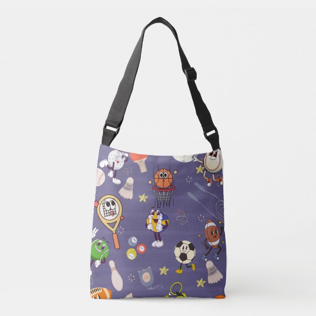 Bolsa Ajustável Retro Sport Squad: Atletismo de Desenho Animado Vi (Frente)