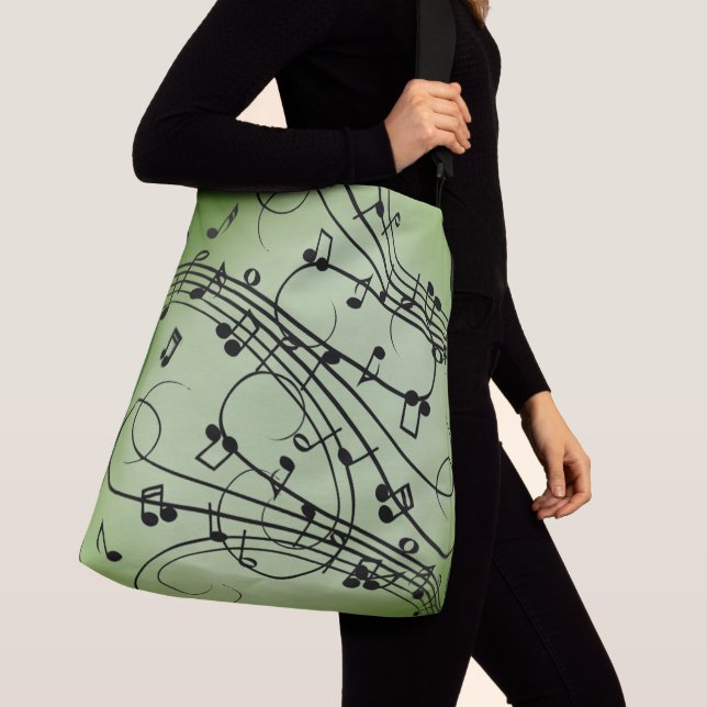 Bolsa Ajustável Rico Notes Green Music Design (Close Up)