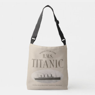 Bolsa Ajustável RMS Titanic Ghost Ship Sepia Crossbody Bag