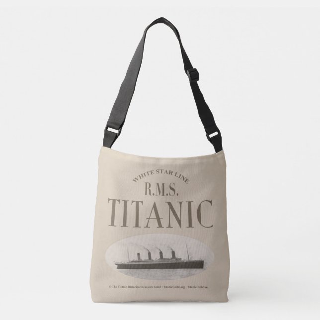 Bolsa Ajustável RMS Titanic Ghost Ship Sepia Crossbody Bag (Frente)