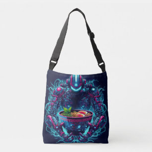 Bolsa Ajustável Robô Futurista Ciberpunk Neon Comida Ramen