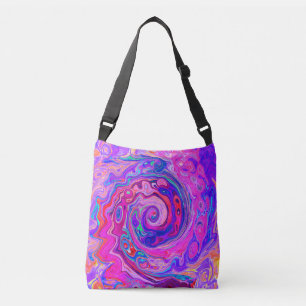 Bolsa Ajustável Rodovalho-roxo e Abstrato cor-de-laranja