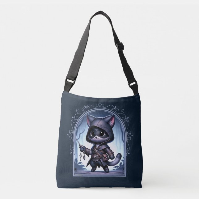 Bolsa Ajustável Rogue Feline Fantasy Adventure (Frente)