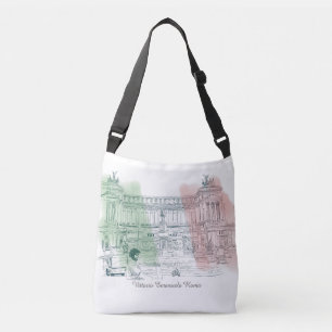 Bolsa Ajustável Roma Itália Victor Emmanuel Caneta e Desenho de Ti
