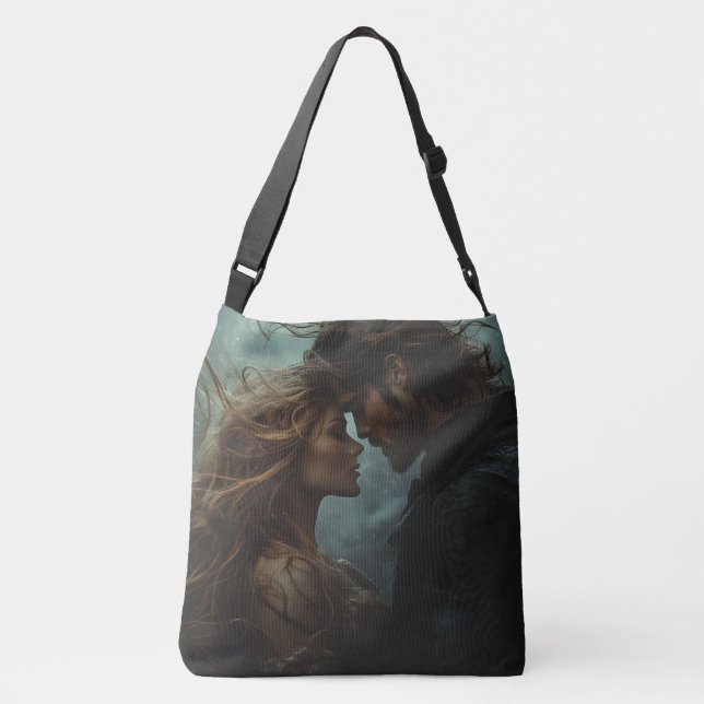 Bolsa Ajustável Romântica Fantasia Amantes de Tempestade (Verso)