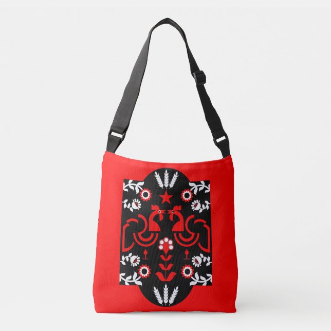 Bolsa Ajustável Rooster Cockerel Nordic Scandinavian Folart (Frente)