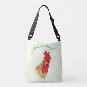 Bolsa Ajustável Rooster Curioso Surpreendido - Texto Personalizado