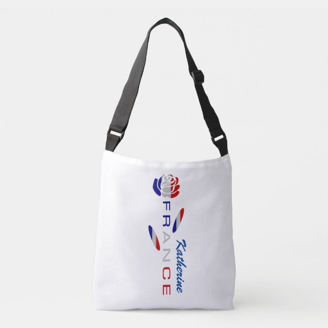 Bolsa Ajustável Rosa da Bandeira Francesa Personalizada (Frente)