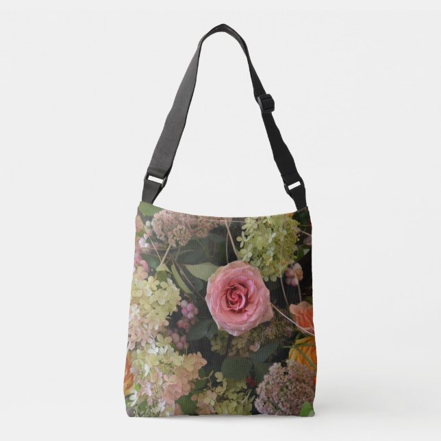 Bolsa Ajustável Rosa Hydrangea Floral (Frente)