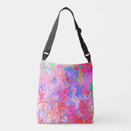 Bolsa Ajustável Rosa Pastel e Vermelho com Paisagem de Hortênsia A