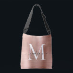 Bolsa Ajustável Rosa Rosa Rosa Rosa Rosa Dourada Monograma Chic Es<br><div class="desc">Glam Rosa Rosa Rosa Dourada,  Escoada,  Escoada,  Manchas Metálicas Monograma,  Saco</div>
