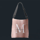 Bolsa Ajustável Rosa Rosa Rosa Rosa Rosa Dourada Monograma Chic Es<br><div class="desc">Glam Rosa Rosa Rosa Dourada,  Escoada,  Escoada,  Manchas Metálicas Monograma,  Saco</div>