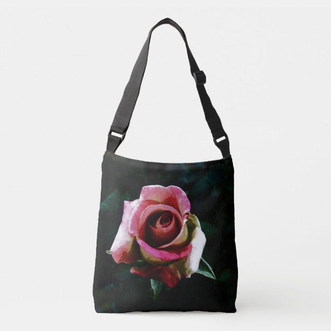 Bolsa Ajustável Rosa vermelha pintada a óleo (Frente)