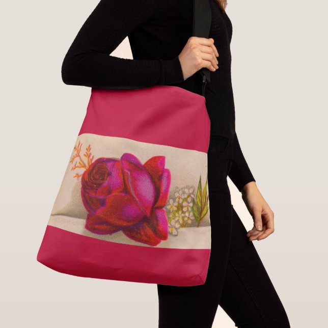 Bolsa Ajustável Rosa vermelha vitoriana (Close Up)