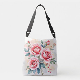 Bolsa Ajustável Rosas Cor-de-Rosa Bela Coleção Moderna de Luxo