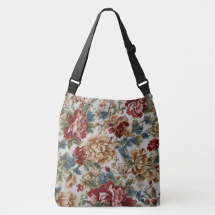 Bolsa Ajustável Rosas Elegante Italiano Vermelho e Ouro