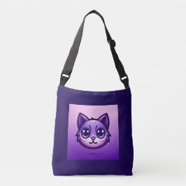 Bolsa Ajustável Rosto de Gato Roxo