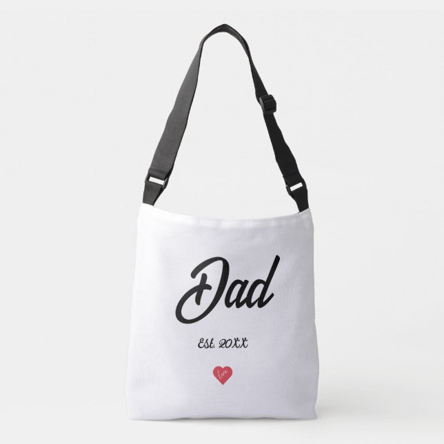 Bolsa Ajustável Roteiro Preto Estabelecido Pai Coração (Frente)