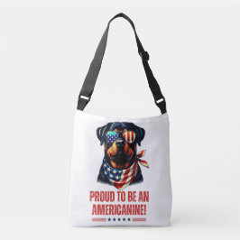Bolsa Ajustável Rottweiler 4 de julho Bandeiras Americanas