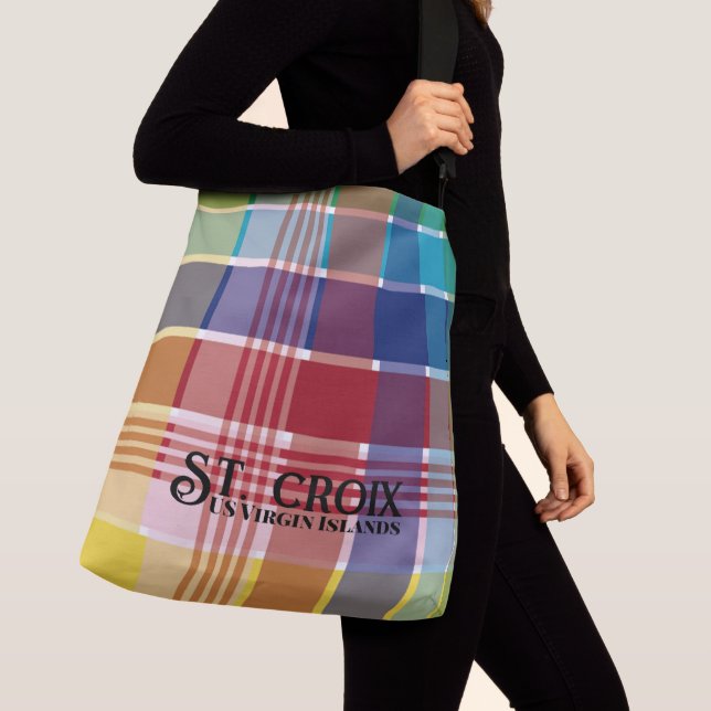 Bolsa Ajustável RUA das Ilhas Virgens dos EUA. Croix USVI Madras (Close Up)