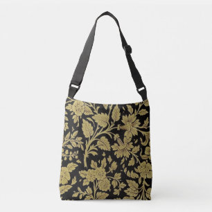 Bolsa Ajustável Rug indiano do século XIX Dourado em preto