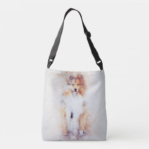Bolsa Ajustável Sable Rough Collie Puppy Crossbody