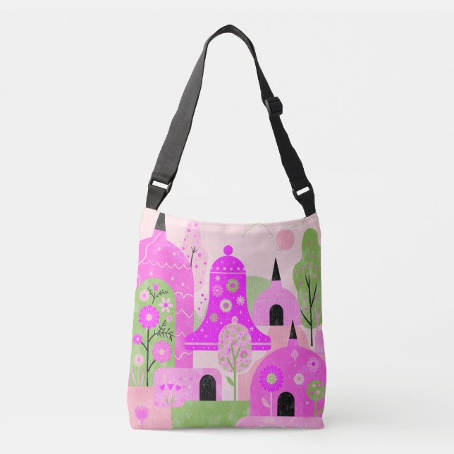 Bolsa Ajustável Saca de Mão Casa & Flor Fofa (Frente)