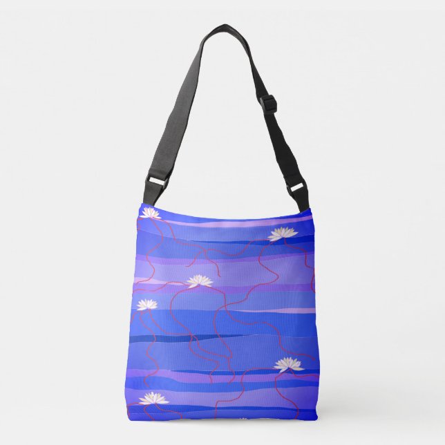 Bolsa Ajustável Saco Branco Lotus Crossbody (Frente)
