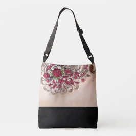 Bolsa Ajustável Saco cor-de-rosa de Crossbody do vintage (meio)