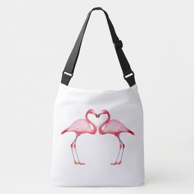 Bolsa Ajustável Saco Corpo - Flamingos Rosa Devem Ser Apaixonados (Frente)