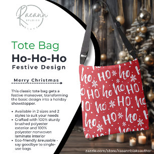 Bolsa Ajustável Saco de Compras com Design de Natal Divertido Ho-H