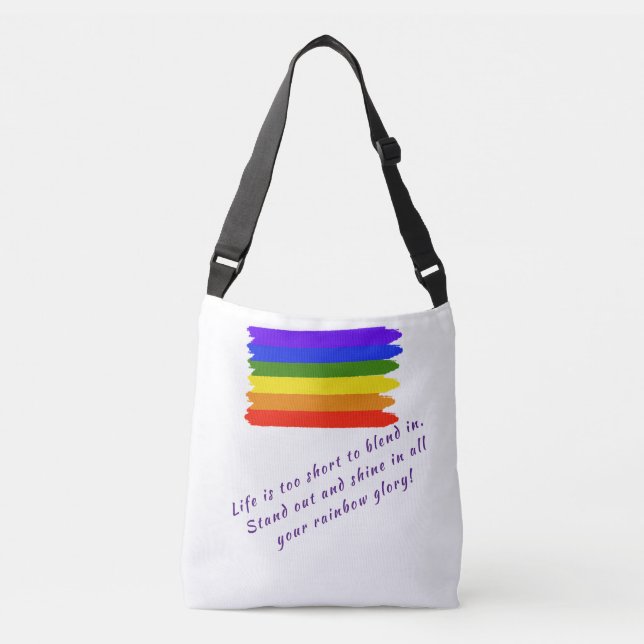 Bolsa Ajustável Saco de compras da Orgulho com citação (Frente)