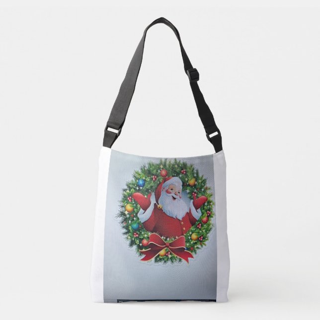 Bolsa Ajustável Saco de compras de coroa de Natal (Frente)