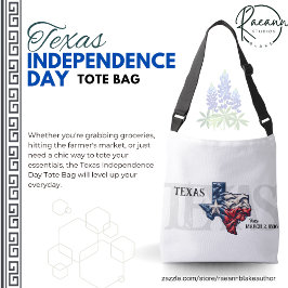 Bolsa Ajustável Saco de Compras do Dia da Independência do Texas